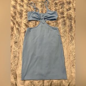 Shein Cut Out Dress - Light Blue